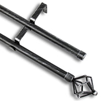 Barras De Cortina 19mm Extensibles Metálicas 120-210 Cm (NEGRO)