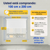 Cortina Roller Blackout 2 Paño Doble Con Visillo CON CENEFA - BLANCO LISO