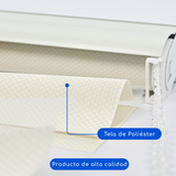 Cortina Roller Duo Blackout 80% Día Y Noche - Beige