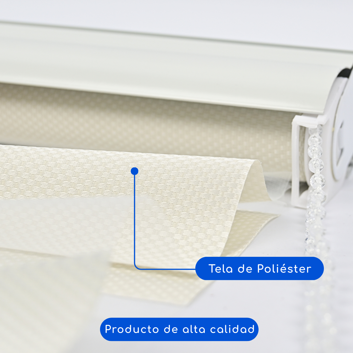 Cortina Roller Duo Blackout 80% Día Y Noche - Beige