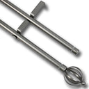 Barras De Cortina 19mm Extensibles Metálicas 120-210 Cm (PLATEADO)
