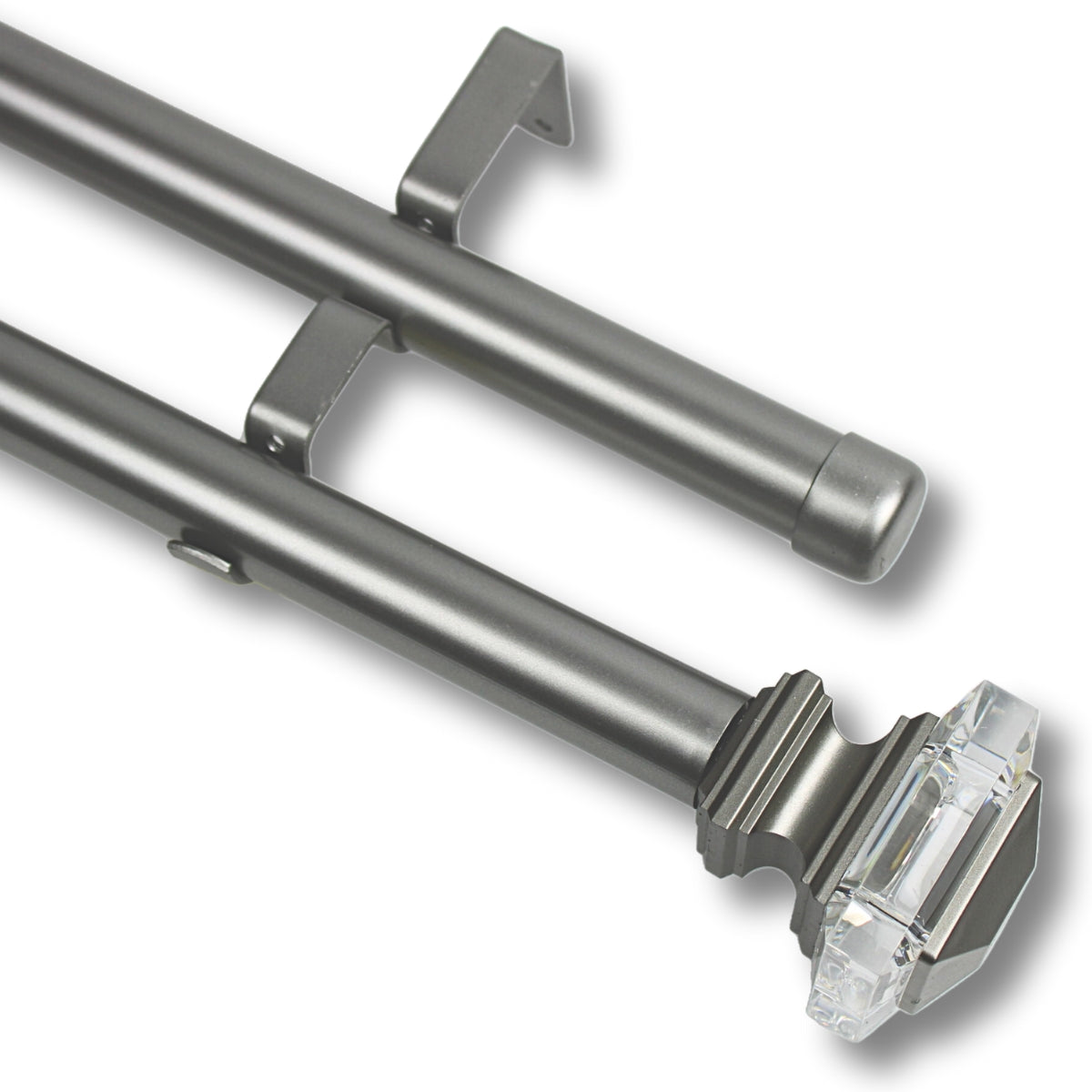 Barras De Cortina 25mm Extensibles Metálicas 120-210 Cm (PLATEADO)