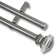 Barras De Cortina 25mm Extensibles Metálicas 120-210 Cm (PLATEADO)