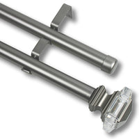 Barras De Cortina 25mm Extensibles Metálicas 120-210 Cm (PLATEADO)