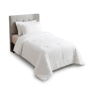 Plumón Cobertor Chiporro Premium Doble Textura Invierno Blanco Guiza