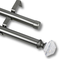 Barras De Cortina 25mm Extensibles Metálicas 120-210 Cm (PLATEADO)