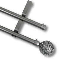 Barras De Cortina 19mm Extensibles Metálicas 120-210 Cm (PLATEADO)