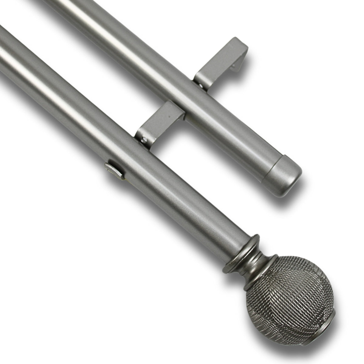 Barras De Cortina 25mm Extensibles Metálicas 160-300 Cm (PLATEADO)