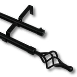 Barras De Cortina 19mm Extensibles Metálicas 120-210 Cm (NEGRO)