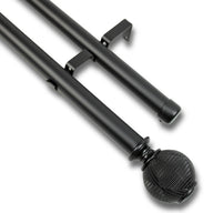 Barras De Cortina 25mm Extensibles Metálicas 160-300 Cm (NEGRO)