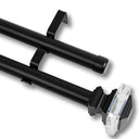 Barras De Cortina 25mm Extensibles Metálicas 120-210 Cm (NEGRO)