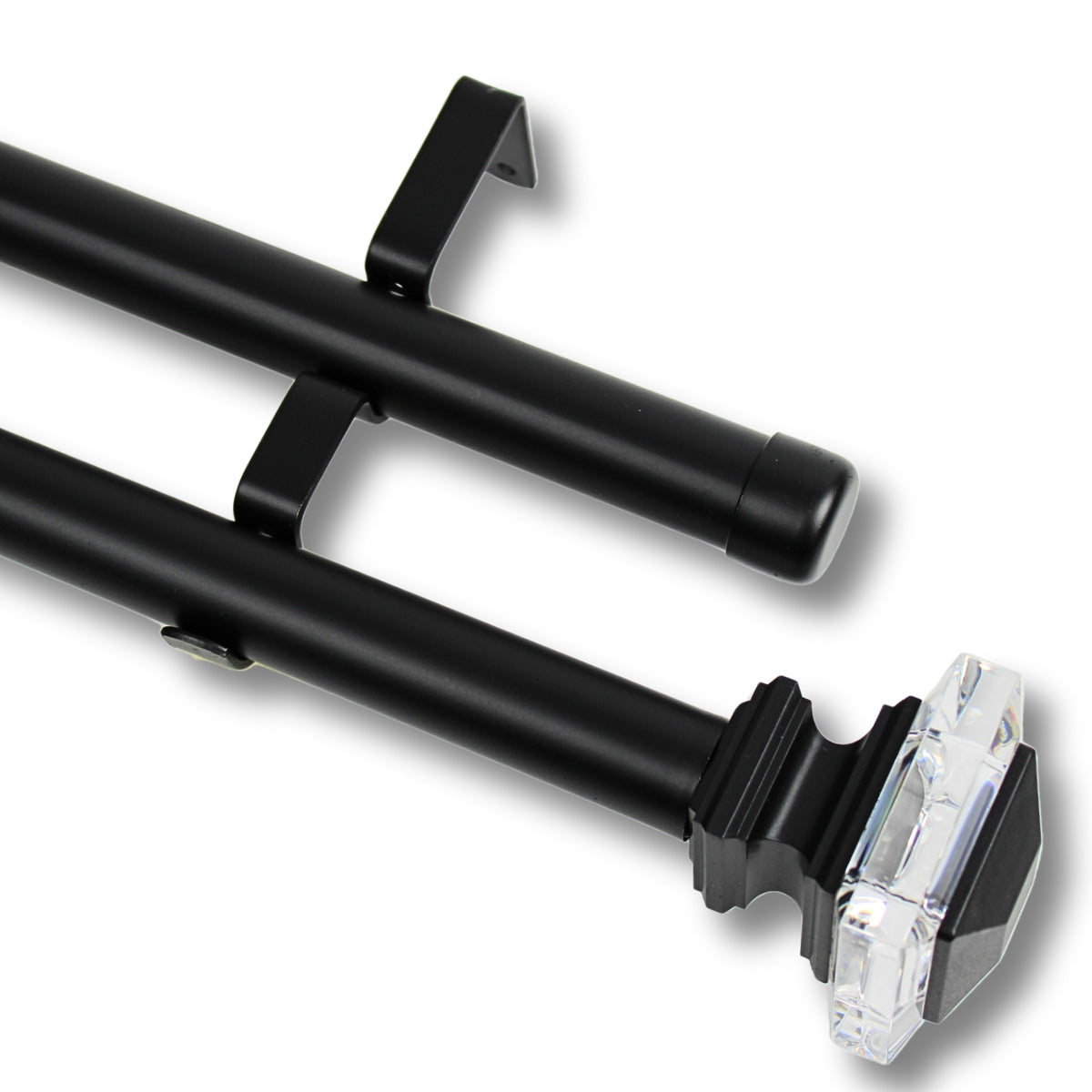 Barras De Cortina 25mm Extensibles Metálicas 120-210 Cm (NEGRO)