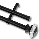 Barras De Cortina 25mm Extensibles Metálicas 120-210 Cm (NEGRO)