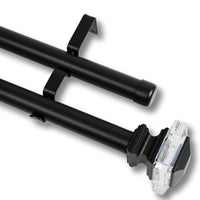 Barras De Cortina 25mm Extensibles Metálicas 120-210 Cm (NEGRO)
