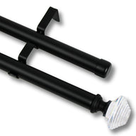 Barras De Cortina 25mm Extensibles Metálicas 120-210 Cm (NEGRO)