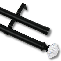 Barras De Cortina 25mm Extensibles Metálicas 120-210 Cm (NEGRO)