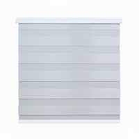 Cortina Roller Duo Blackout 80% Día Y Noche - Gris Claro