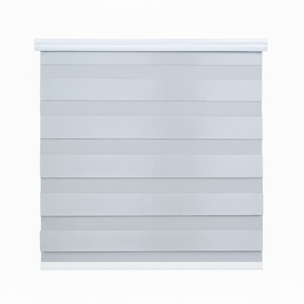 Cortina Roller Duo Blackout 80% Día Y Noche - Gris Claro