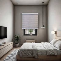 Cortina Roller Duo Zebra Día Y Noche - GRIS CLARO JASPEADO