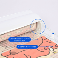 Cortina Roller Duo Zebra Día Y Noche Diseño Infantil Capibara