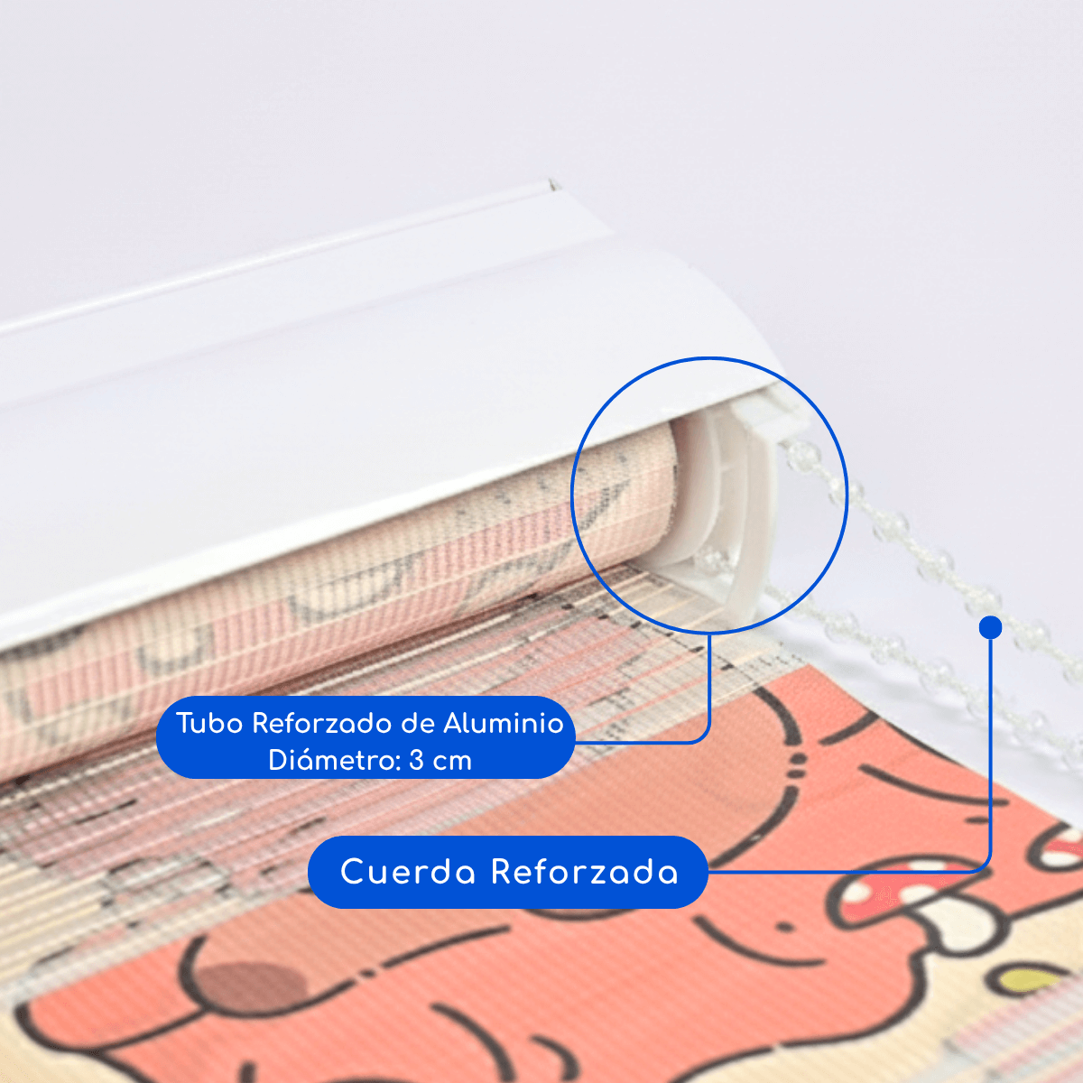 Cortina Roller Duo Zebra Día Y Noche Diseño Infantil Capibara