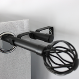 Barras De Cortina 19mm Extensibles Metálicas 160-300 Cm (NEGRO)