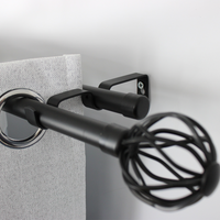 Barras De Cortina 19mm Extensibles Metálicas 160-300 Cm (NEGRO)