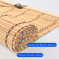 Cortina Roller Bambu Persiana Enrollable - CAFE CLARO