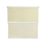 Cortina Roller Blackout 2 Paño Doble Con Visillo SIN CENEFA - BEIGE