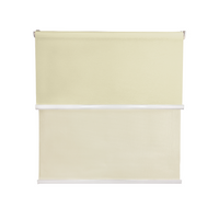 Cortina Roller Blackout 2 Paño Doble Con Visillo SIN CENEFA - BEIGE
