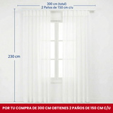 Cortina Roller Vertical 2 Paños 150 C/u Con Riel Blanca Guiza
