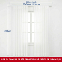 Cortina Roller Vertical 2 Paños 150 C/u Con Riel Blanca Guiza