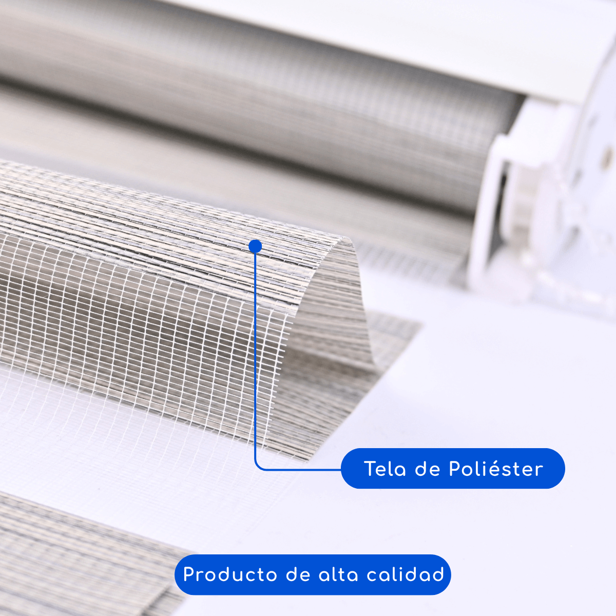 Cortina Roller Duo Zebra Día Y Noche - GRIS CLARO JASPEADO