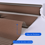 Cortina Roller Duo Dia y Noche Con Cenefa PVC - CAFÉ