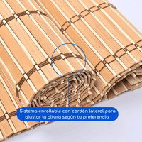 Cortina Roller Bambu Persiana Enrollable - CAFE CLARO
