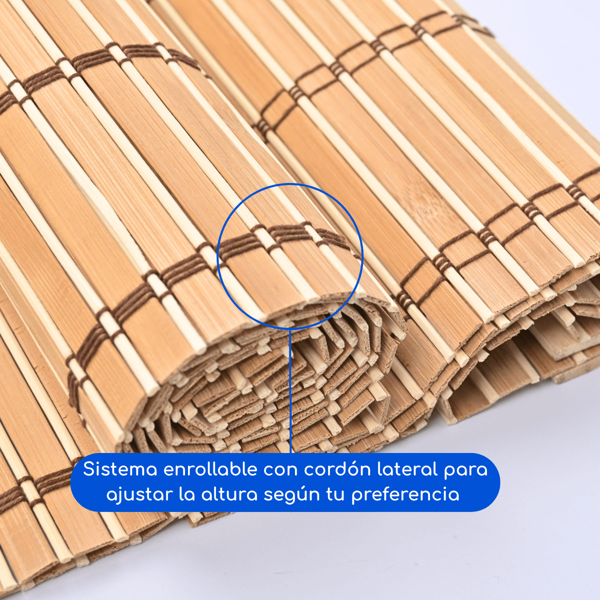 Cortina Roller Bambu Persiana Enrollable - CAFE CLARO