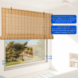 Cortina Roller Bambu Persiana Enrollable - CAFE CLARO