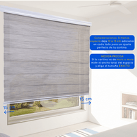 Cortina Roller Duo Zebra Día Y Noche - GRIS CLARO JASPEADO