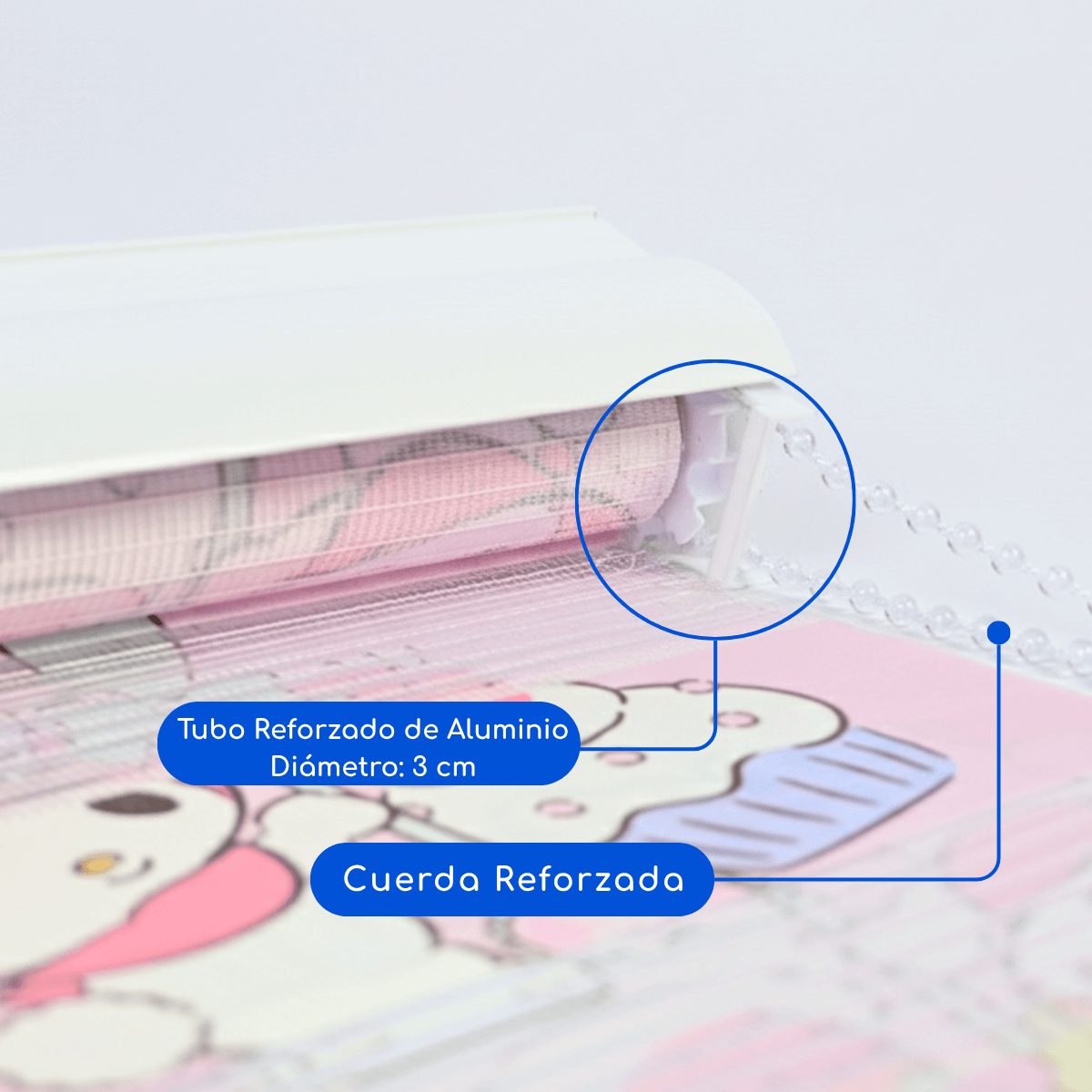 Cortina Roller Duo Zebra Día Y Noche Diseño Infantil My Melody