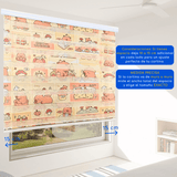 Cortina Roller Duo Zebra Día Y Noche Diseño Infantil Capibara