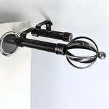 Barras De Cortina 19mm Extensibles Metálicas 120-210 Cm (NEGRO)