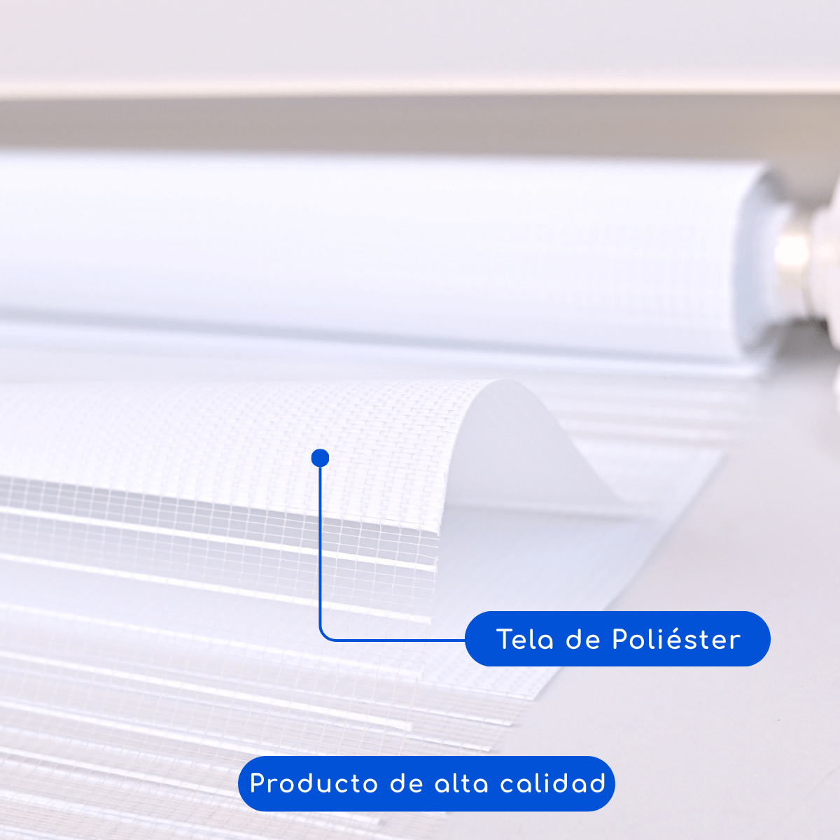 Cortina Roller Duo Dia y Noche Con Cenefa PVC - BLANCO