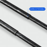 Barras De Cortina 19mm Extensibles Metálicas 120-210 Cm (NEGRO)
