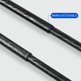 Barras De Cortina 19mm Extensibles Metálicas 120-210 Cm (NEGRO)