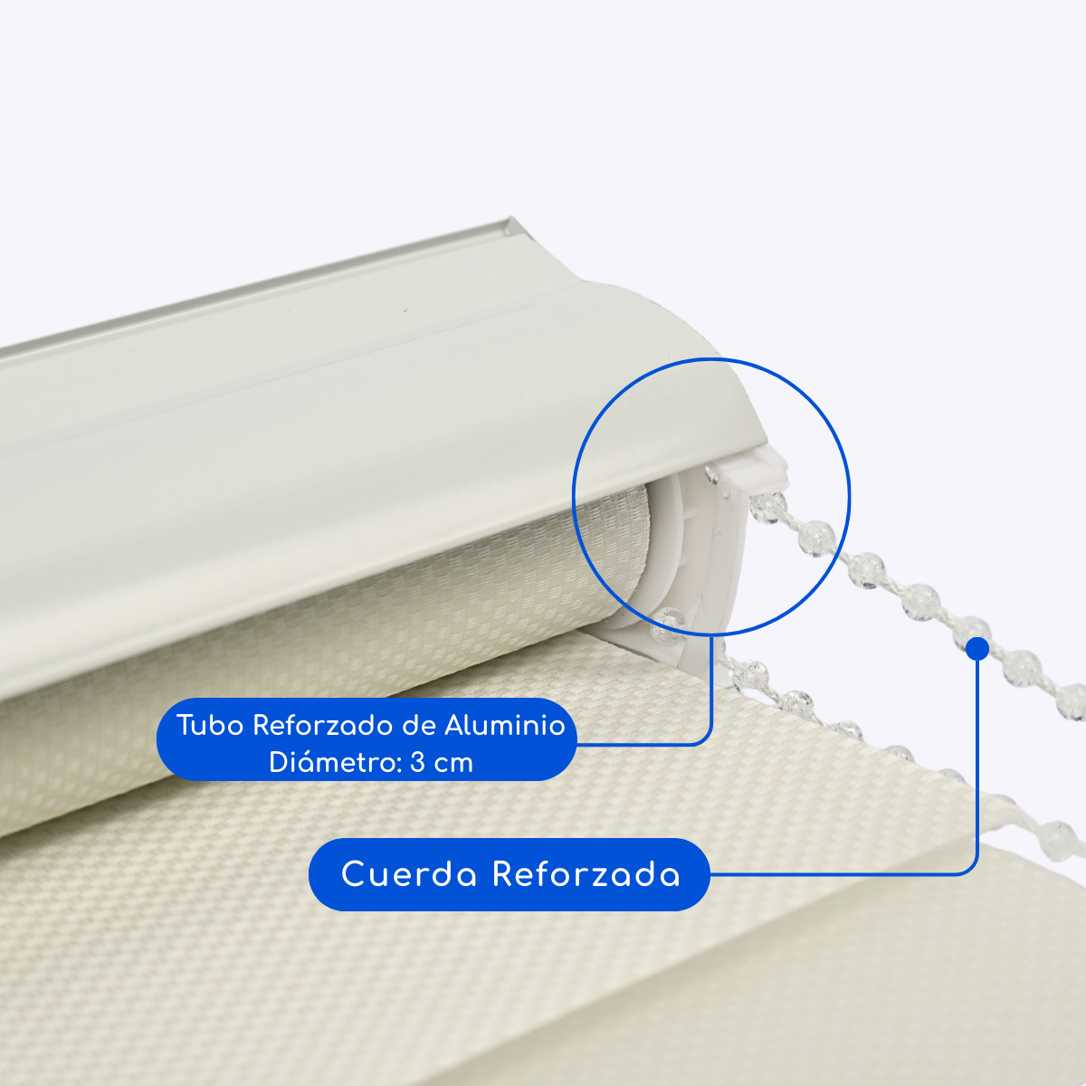 Cortina Roller Duo Blackout 80% Día Y Noche - Beige