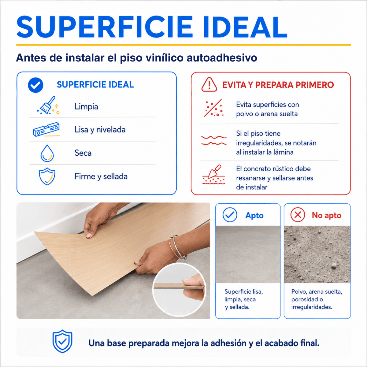 Piso Vinílico Autoadhesivo 91,44x15,24cm Antideslizante 5m2 36 piezas Beige Guiza