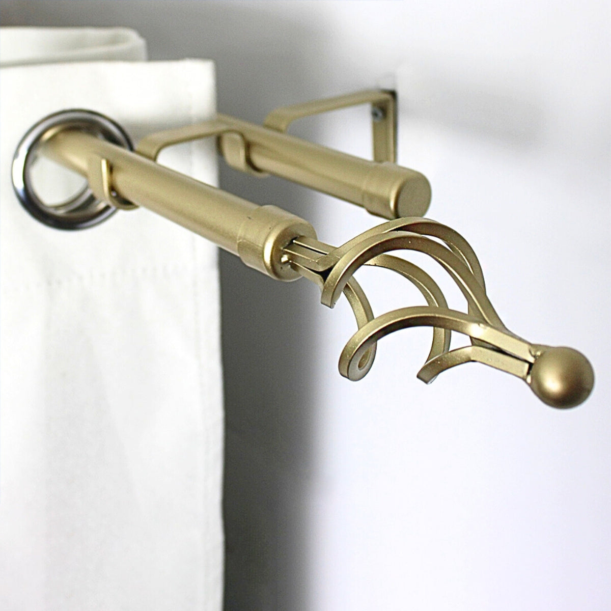 Barras De Cortina 19mm Extensibles Metálicas 120-210 Cm (DORADO)