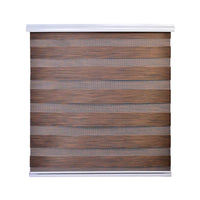 Cortina Roller Duo Zebra Día Y Noche - CAFE OSCURO JASPEADO