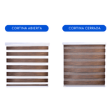 Cortina Roller Duo Zebra Día Y Noche - CAFE OSCURO JASPEADO