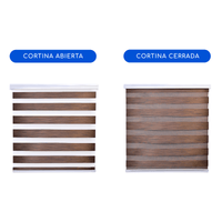 Cortina Roller Duo Zebra Día Y Noche - CAFE OSCURO JASPEADO